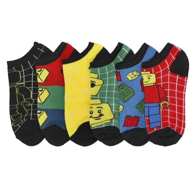 Lego Classic 6 Pack Kid’s Ankle Socks