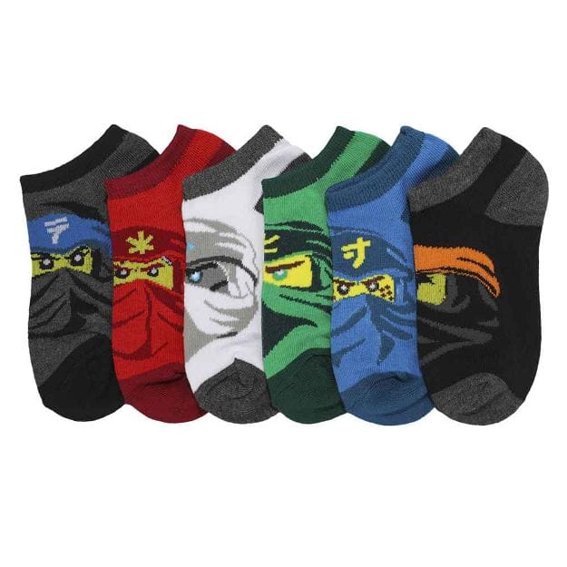 Lego Ninjago 6 Pack Kid’s Ankle Socks