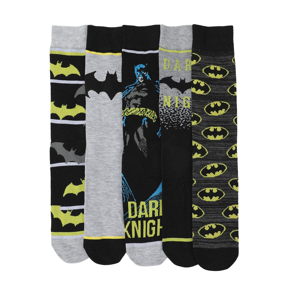 Batman Dark Knight 5 Pair Crew Socks