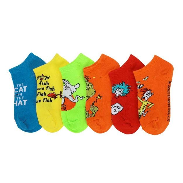 Dr. Seuss Youth 6 Pair Ankle Socks