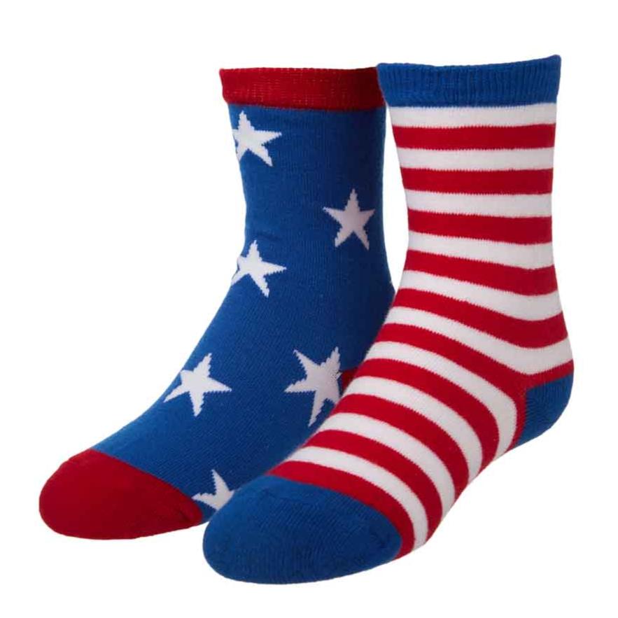 Mismatched Flag Kid’s Crew Socks