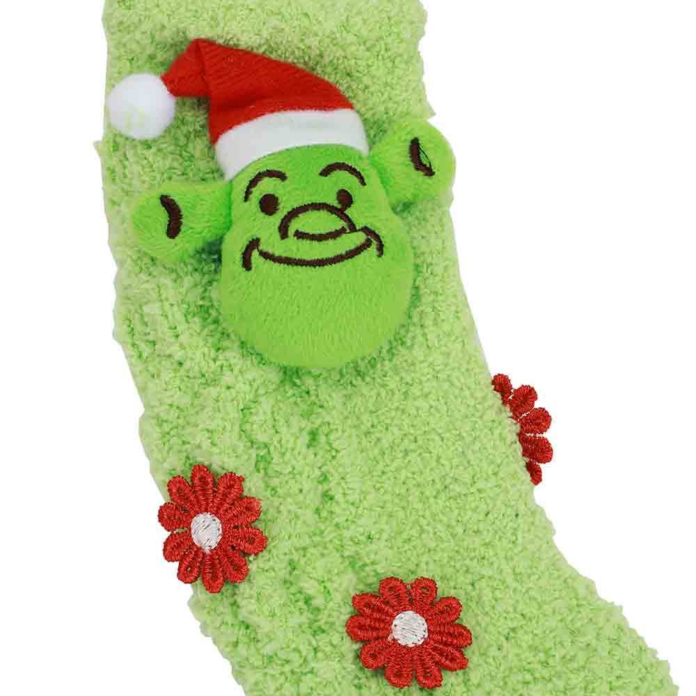 Shrek Santa 3D Chenille Women’s Crew Sock