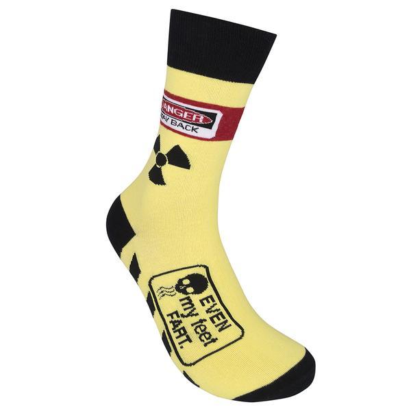 Danger Stand Back! Even My Feet Fart Socks Unisex Crew Sock