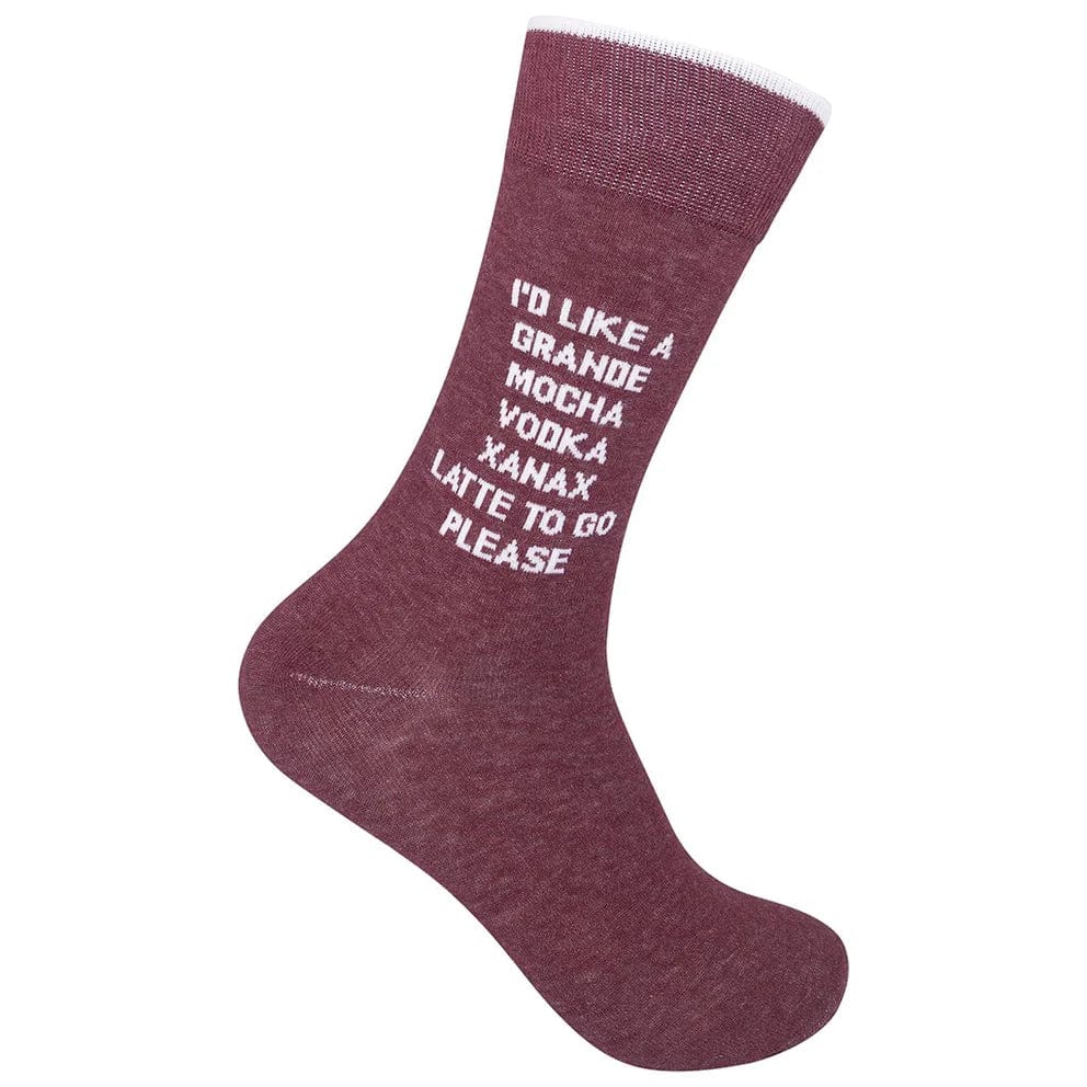 Grande Mocha Vodka Xanax Latte Unisex Crew Socks