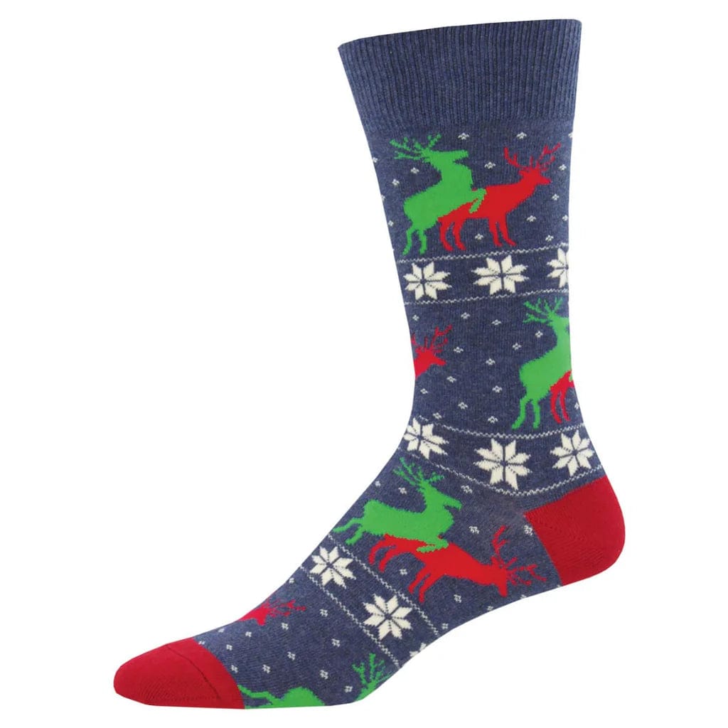 Naughty Reindeer Game Men’s Crew Socks