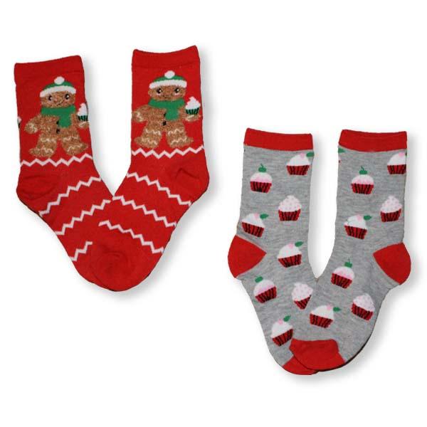 Gingerbread Man Socks Children’s Christmas 2 Pack Sock