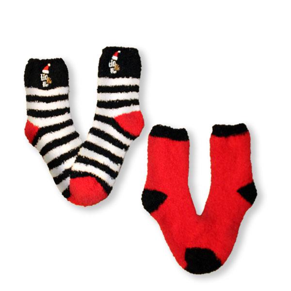 Fuzzy Ho Ho Ho Women’s 2 Pack Socks