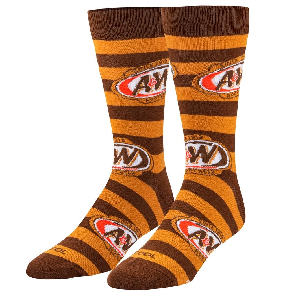 A&W Stripes Men’s Crew Socks