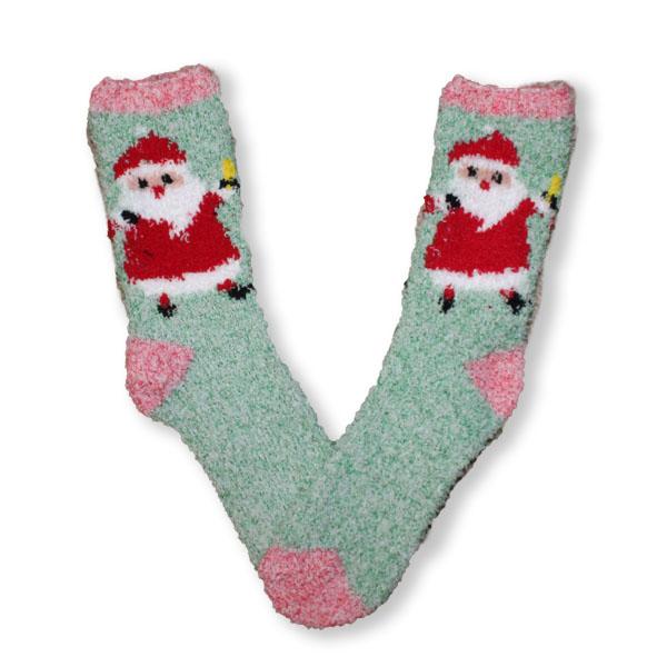 Santa Fuzzy Christmas Women’s Sock