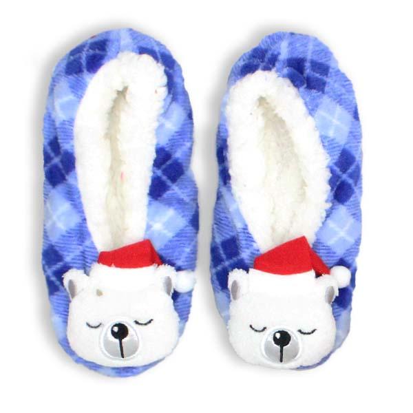 Polar Bear Christmas Sherpa Slipper