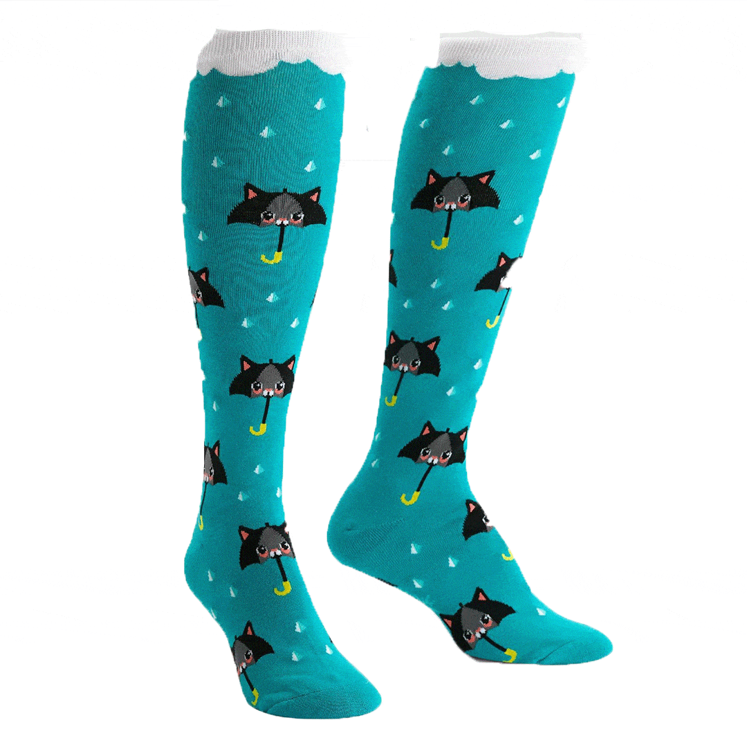 50% Chance of Cats Socks Women’s Knee High Sock