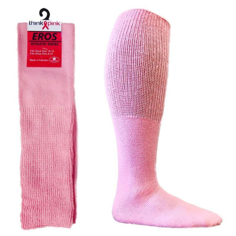 Pink Football Tube Socks for Breast Cancer Awareness