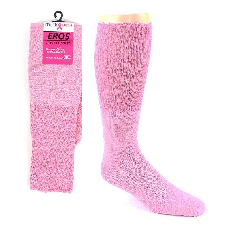 Pink Football Tube Socks for Breast Cancer Awareness