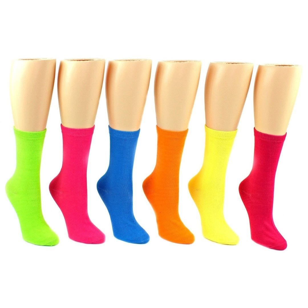 Neon Colored Crew Socks Women’s Crew Sock