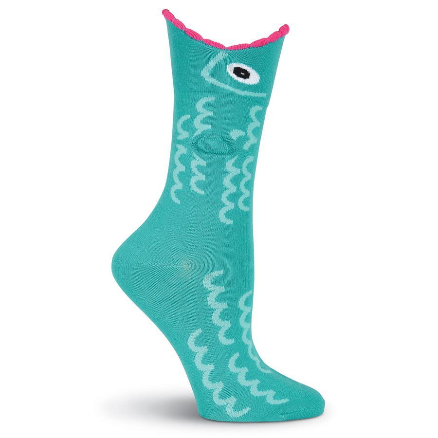 Wide Mouth Fish Socks -Women’s Crew Sock