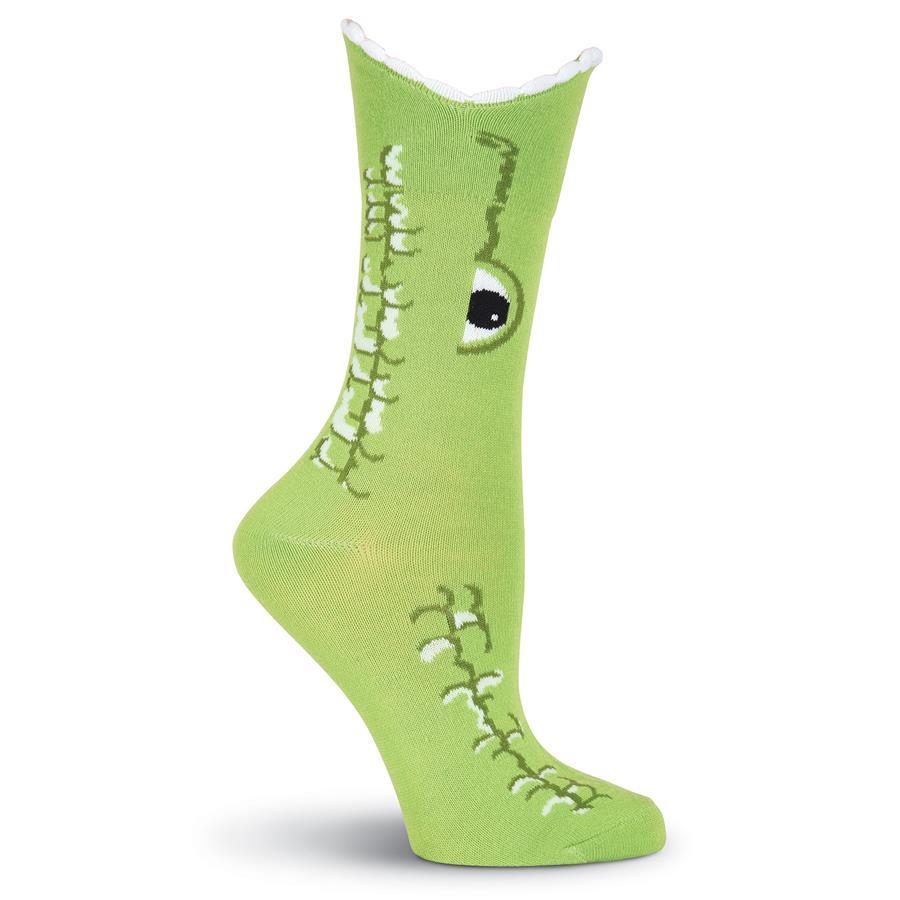 Wide Mouth Alligator Socks -Women’s Crew Sock