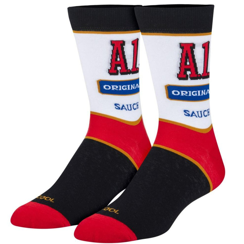 A1 Steak Sauce Men’s Crew Socks