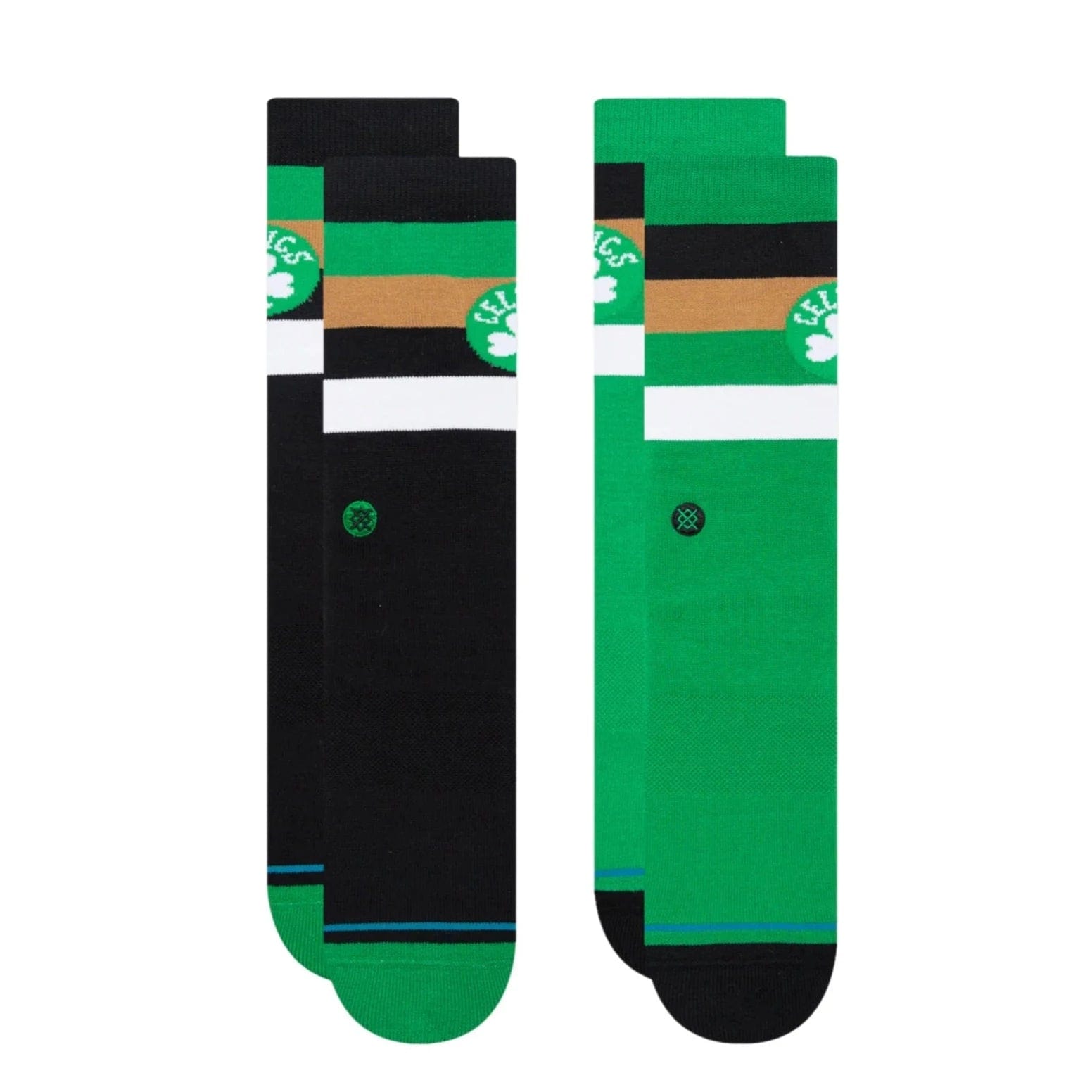 Boston Celtics Stripe 2 Pack Crew Socks