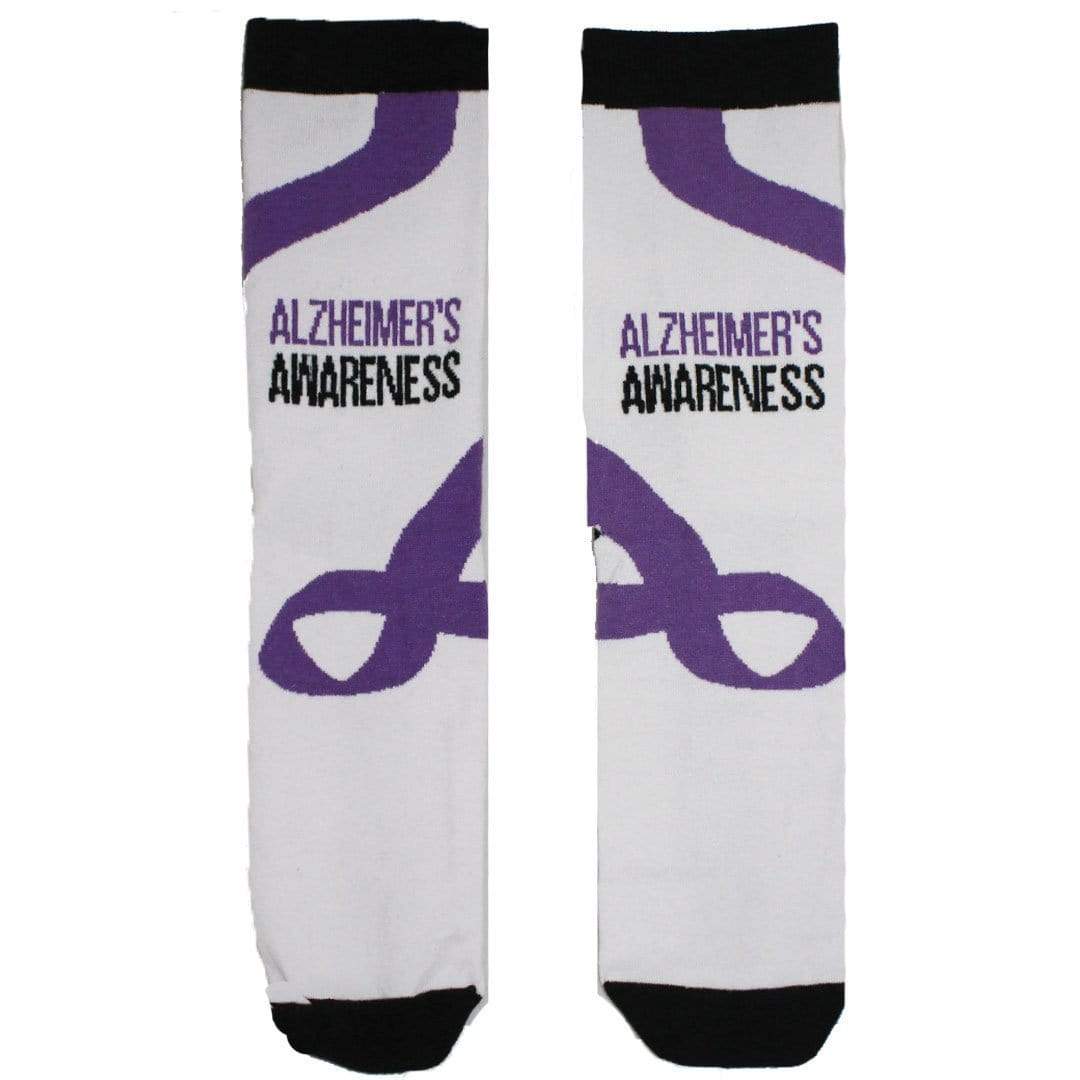 “Forget Me Not” Alzheimer’s Awareness Socks Unisex Crew Sock