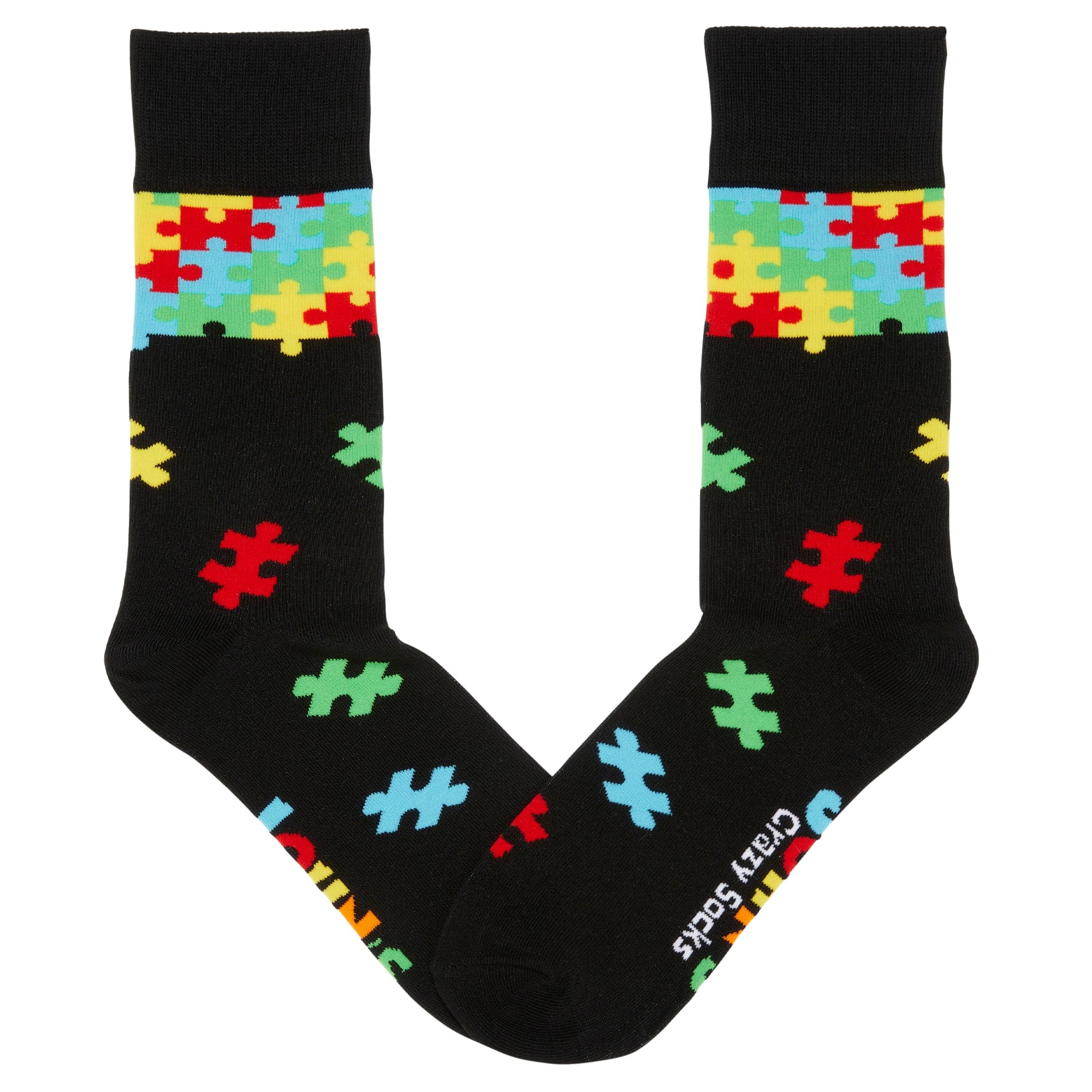 Autism Awareness Puzzle Cascade Crew Sock