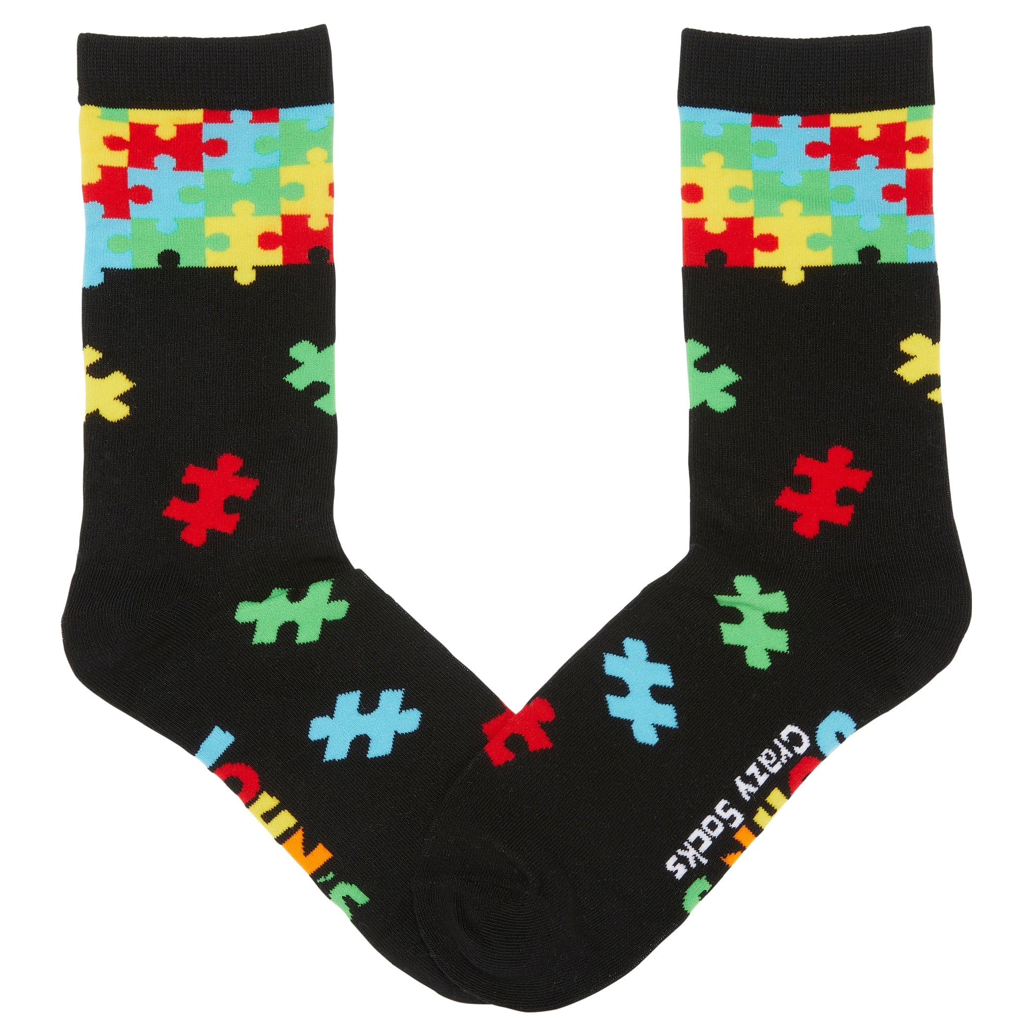 Autism Awareness Puzzle Cascade Crew Sock