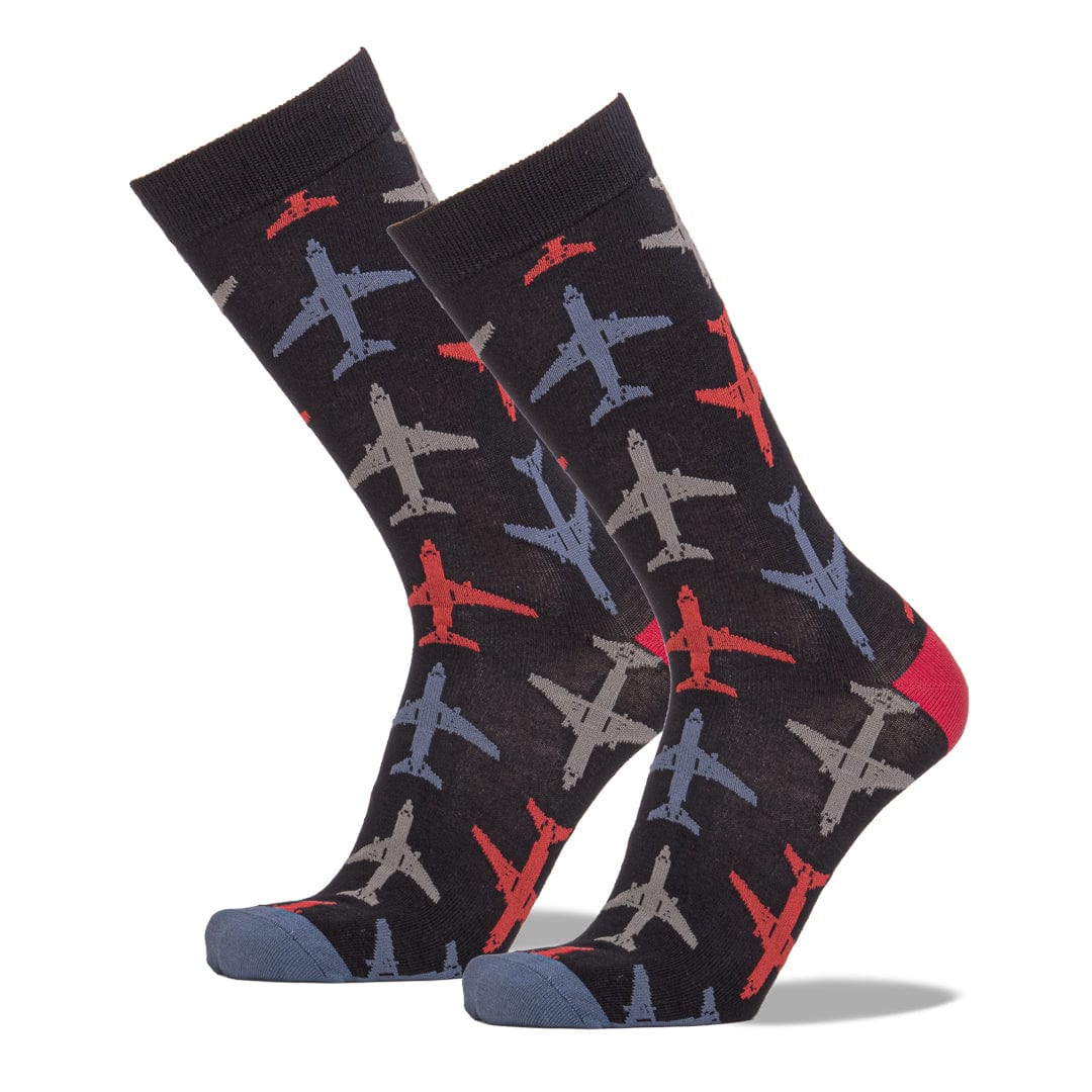 Airplanes Men’s Bamboo Crew Socks