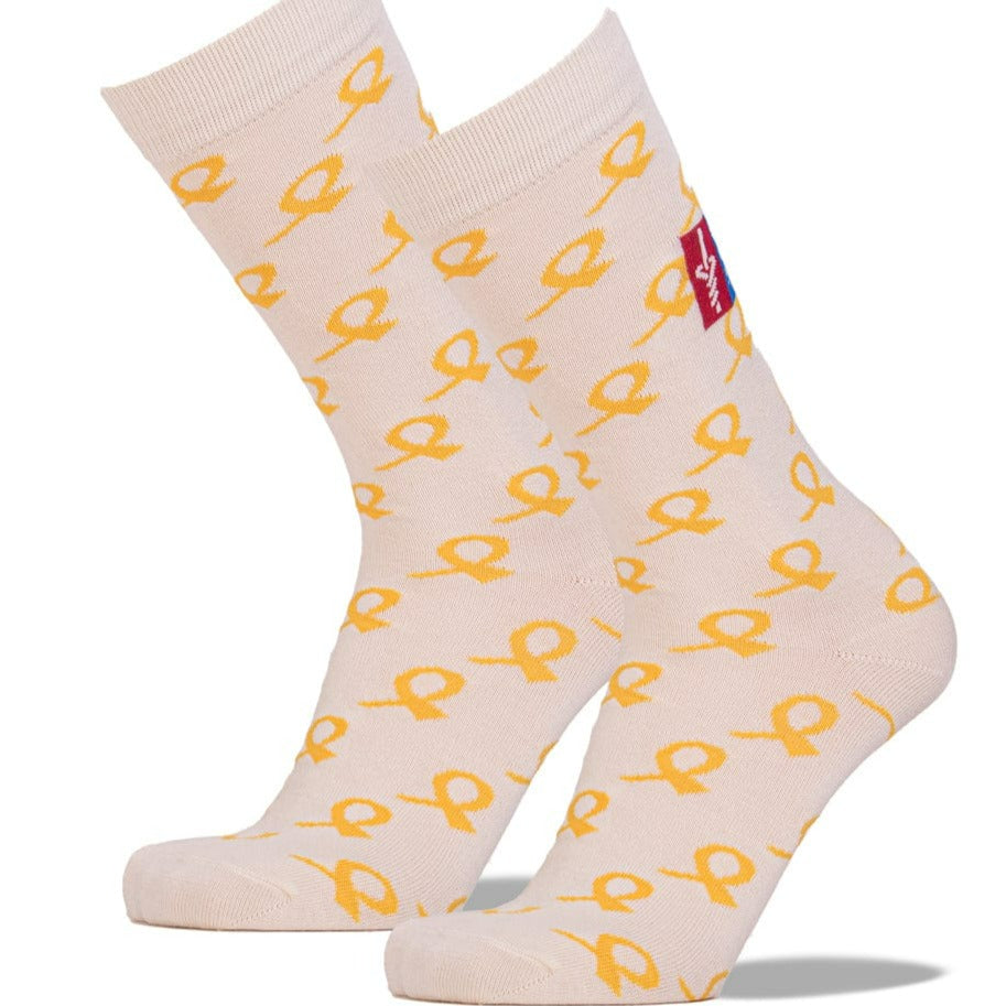 American Cancer Society Gold Ribbon Unisex Crew Socks