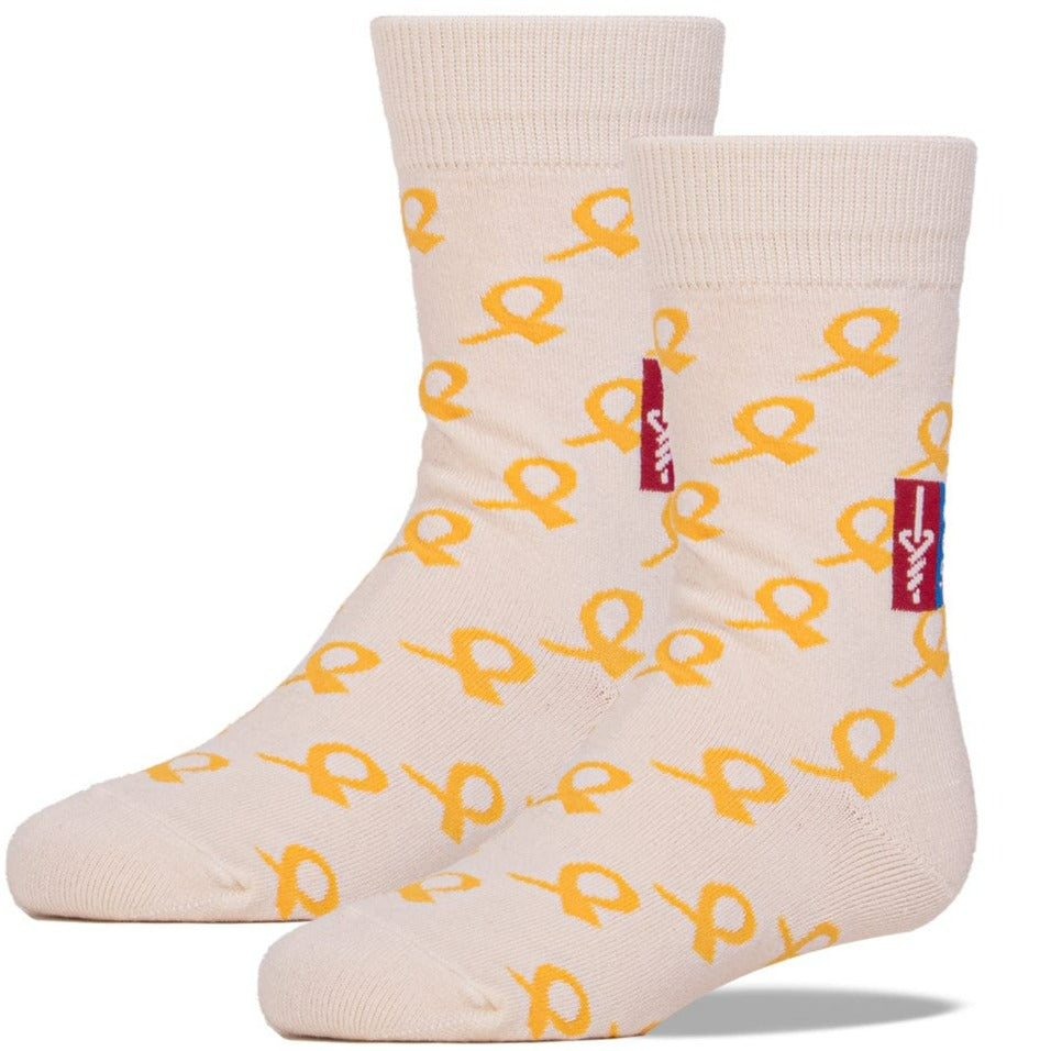 American Cancer Society Gold Ribbon Children’s Crew Socks