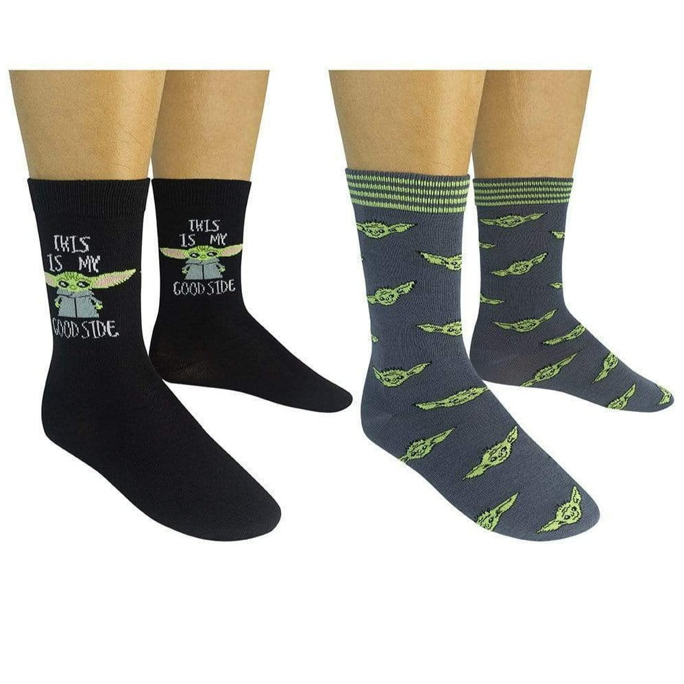 Baby Yoda This Is My Good Side Unisex 2 pack Crew Socks