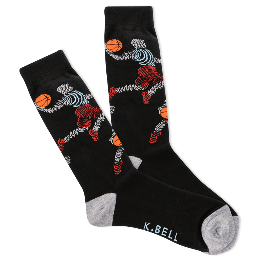 Basketball Zigzag Men’s Crew Sock