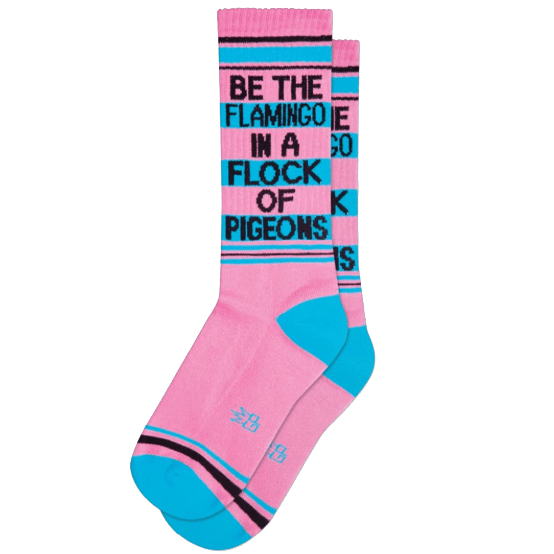 Be The Flamingo In A Flock Of Pigeons Unisex Crew Sock