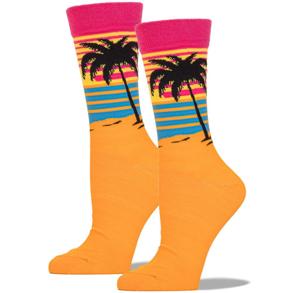 Beach Sunset Crew Sock