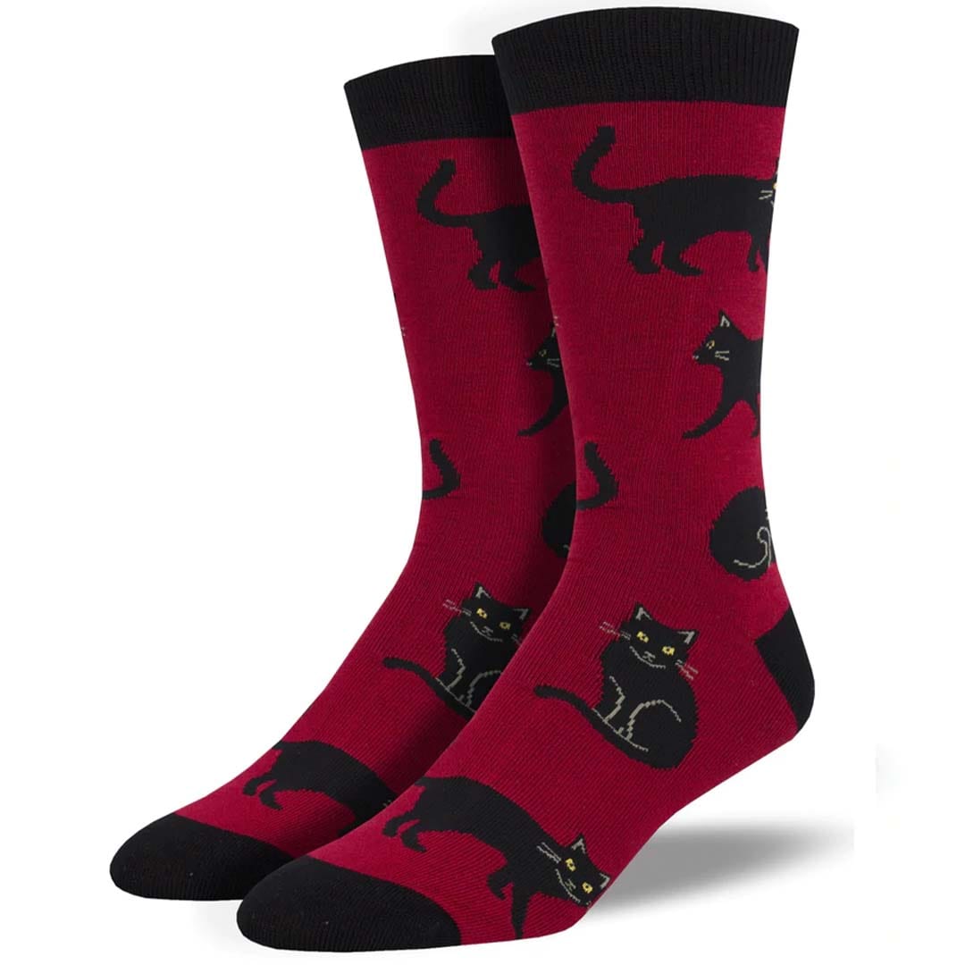 Black Cat Men’s Bamboo Crew Sock