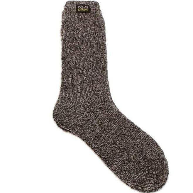 Brown Marled Polar Extreme Heat Men’s Heavy Brushed Socks