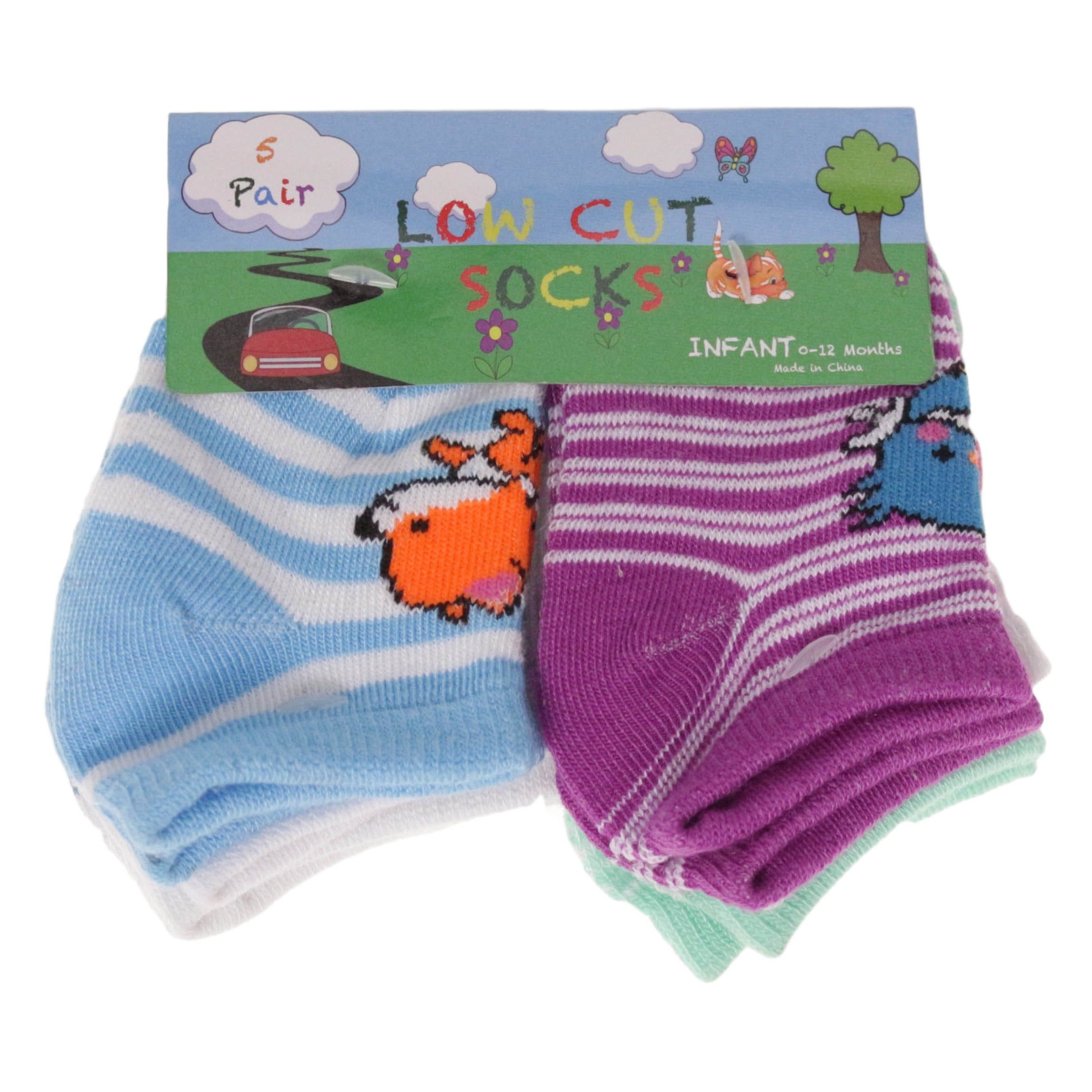 Toddler Low Cut Cat 5pk Socks