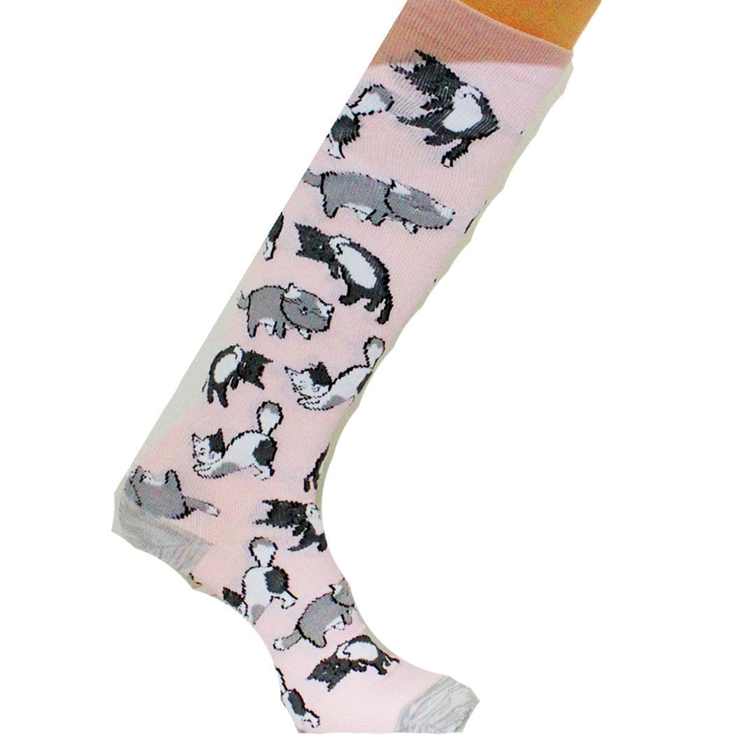 Pink Cat Compression Socks Knee High Sock