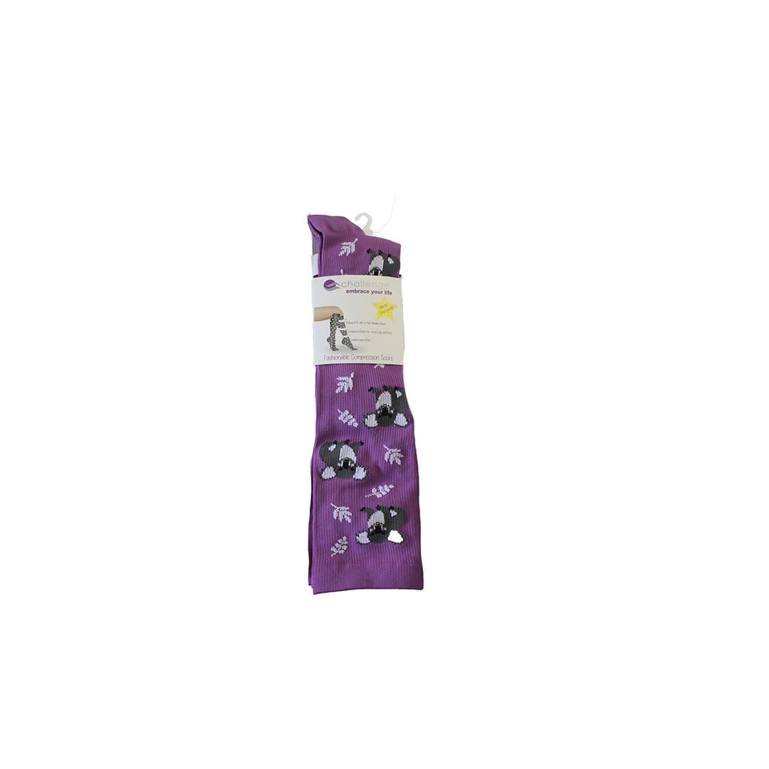 Purple Koala Compression Socks Knee High Sock