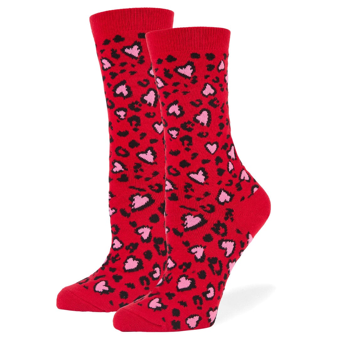 Cheetah Heart Women’s Crew Sock