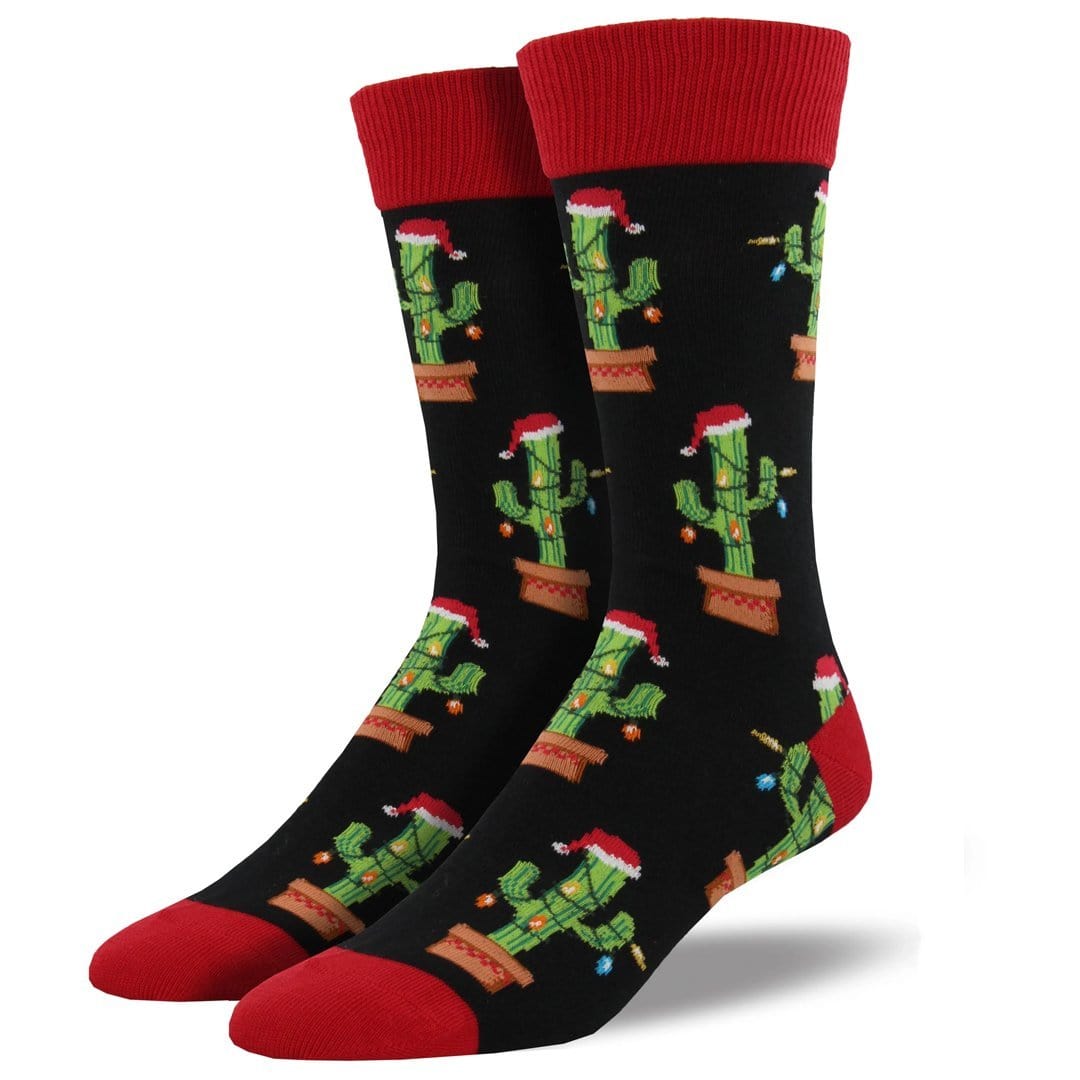 Christmas Cactus Men’s Crew Socks