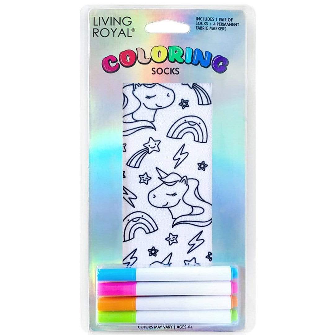 Unicorn Galaxy Coloring Socks