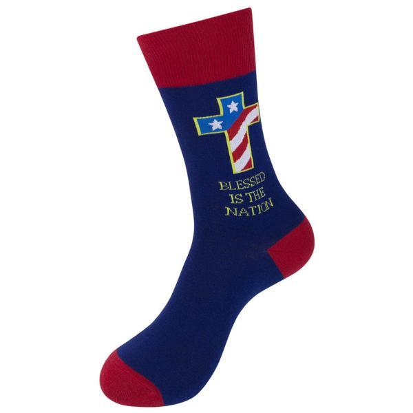 Blessed Is The Nation Socks Unisex Crew Sock