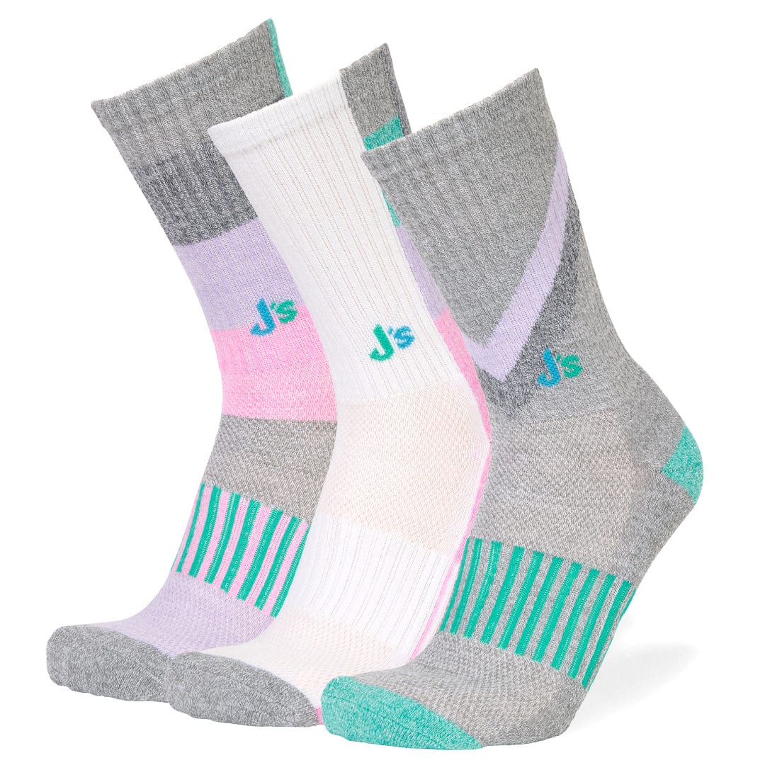 J’s Athletic Crew 3 Pack – Grey/Assorted