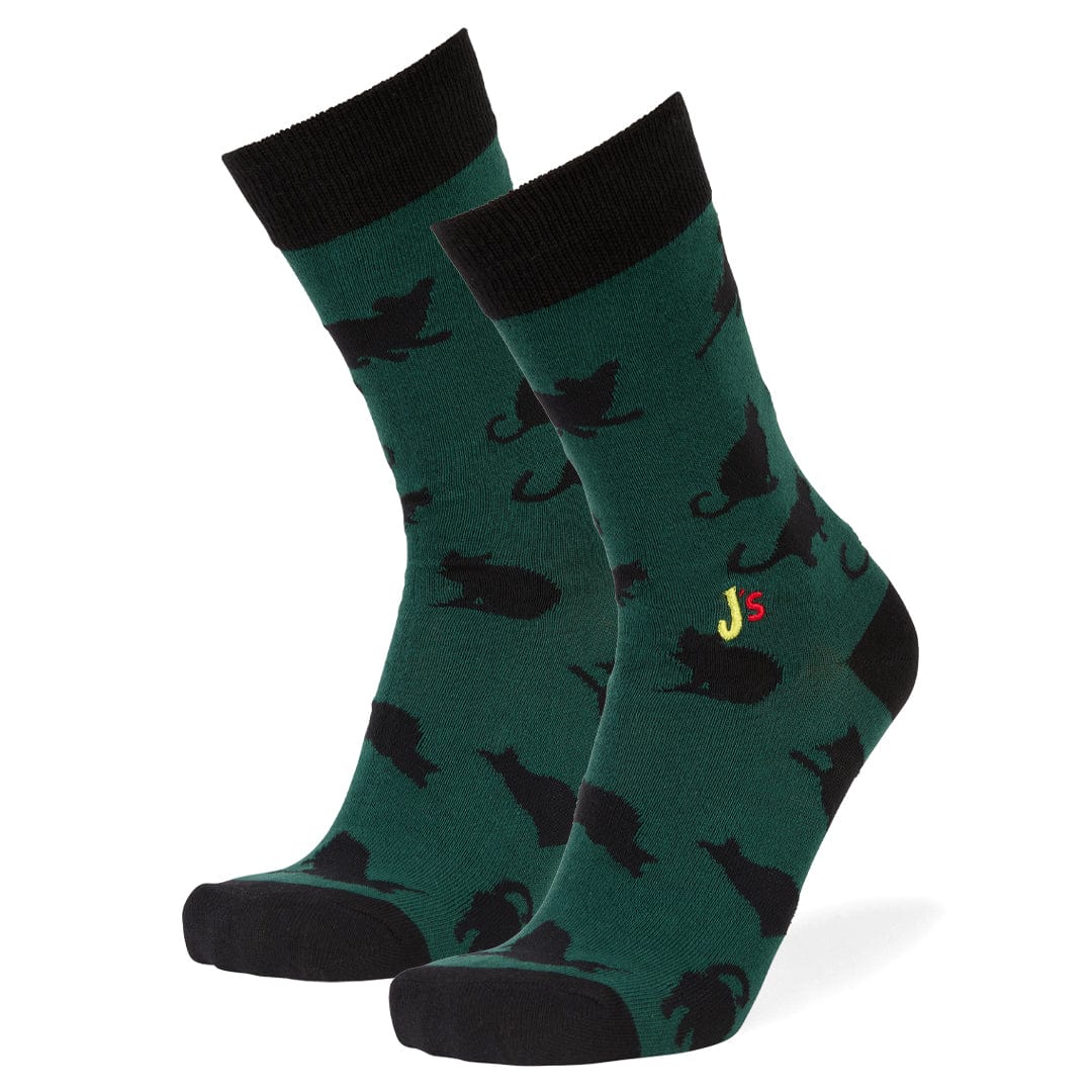 Black Cats Crew Socks