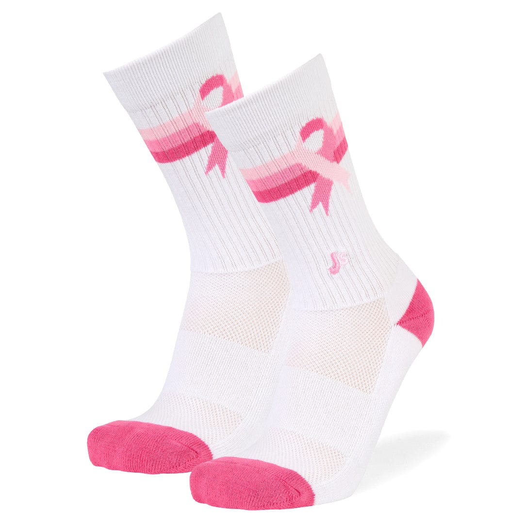 Breast Cancer Athletic Crew Socks