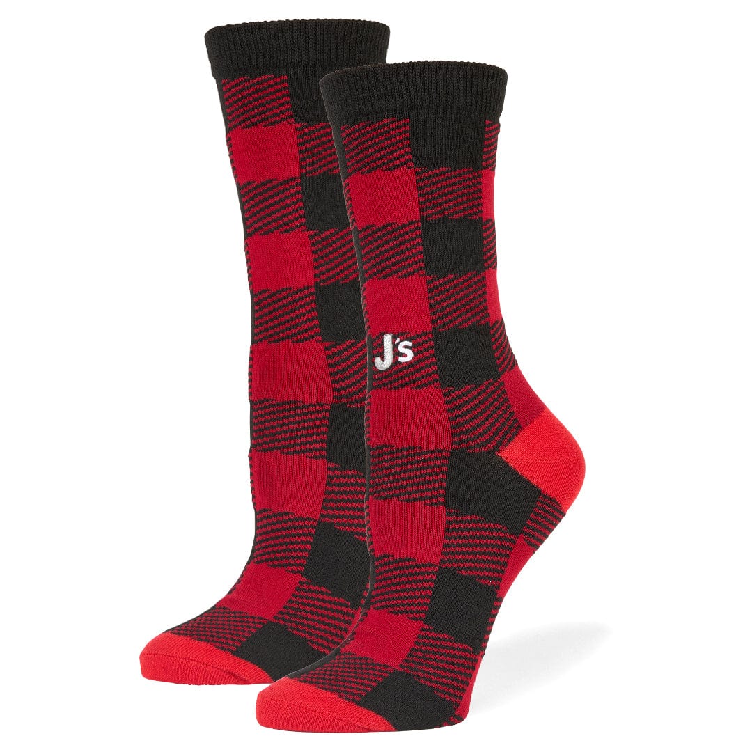 Buffalo Plaid Crew Socks