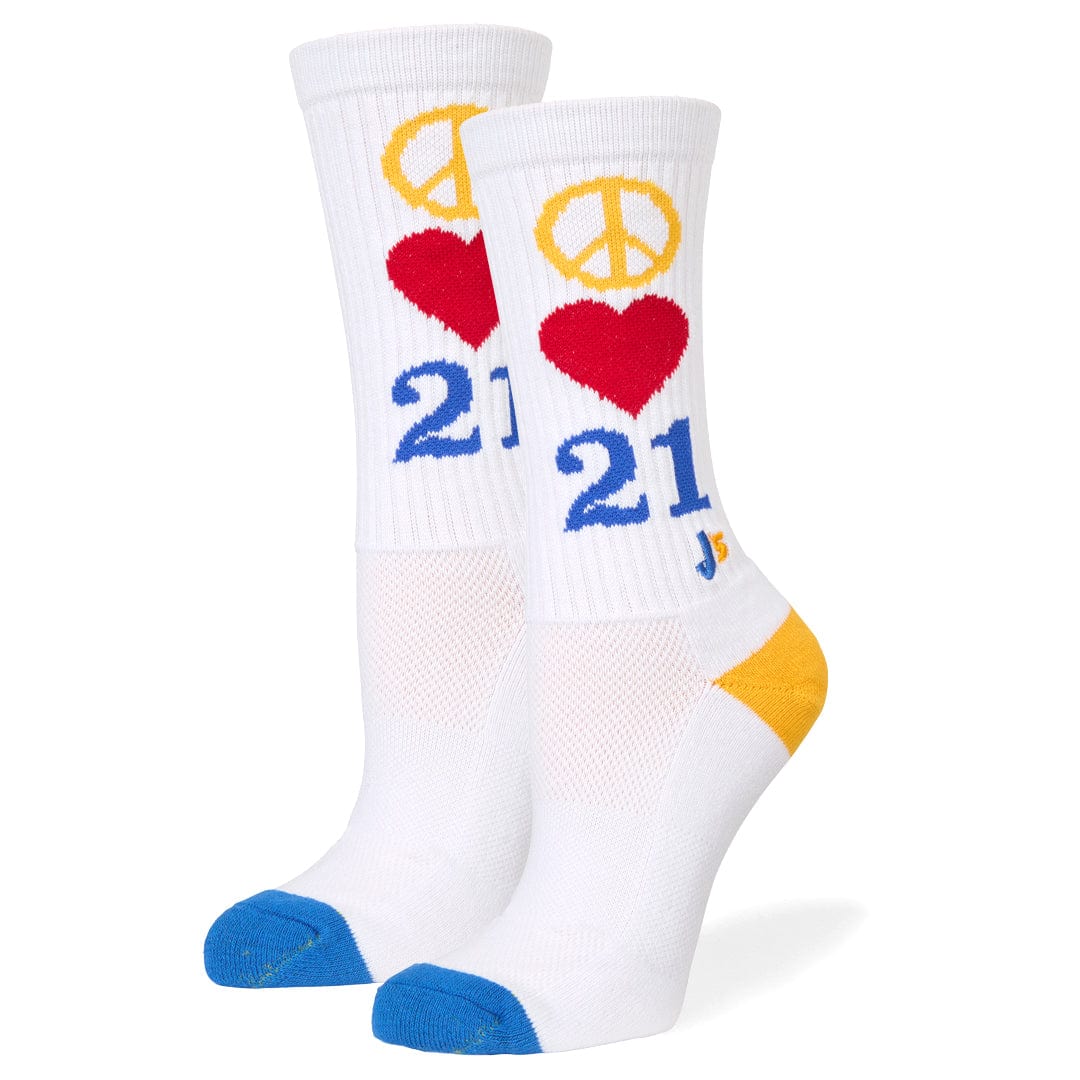 Peace Love 21 Crew Socks