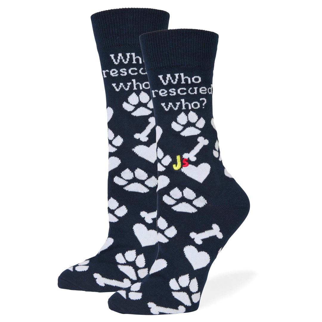 Who Rescued Who Animal Rescue Women’s Crew Socks