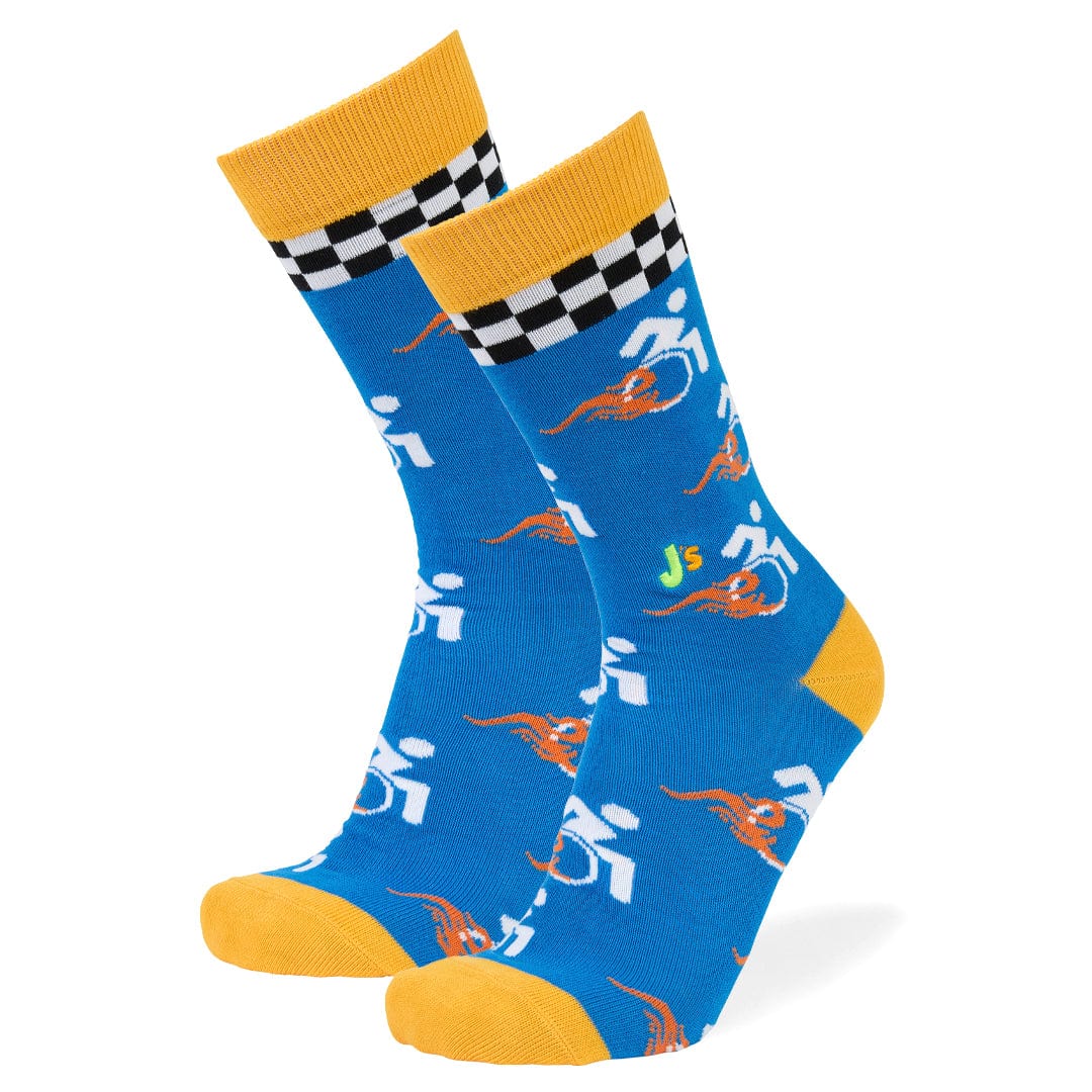 Wheels On Fire Crew Socks