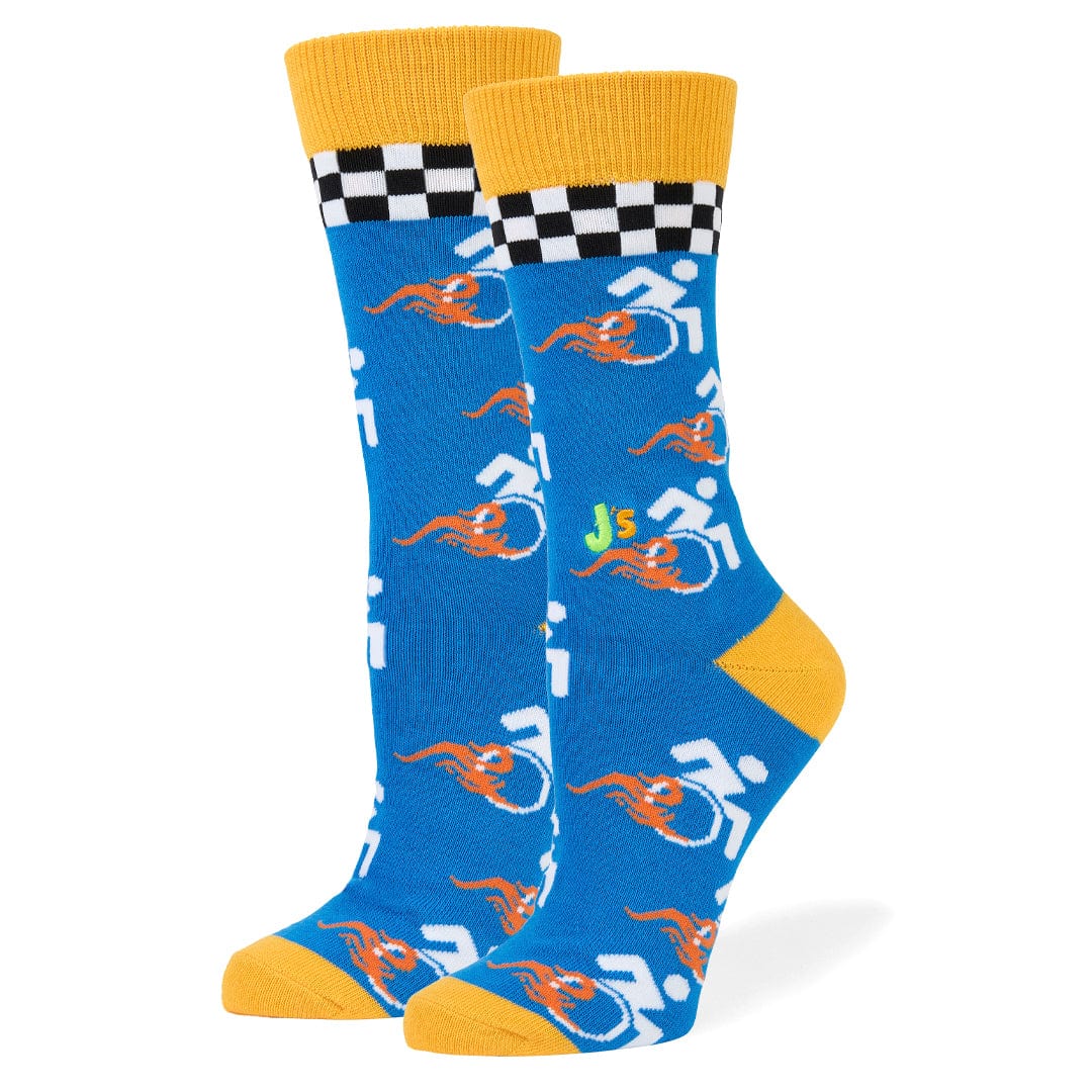 Wheels On Fire Crew Socks