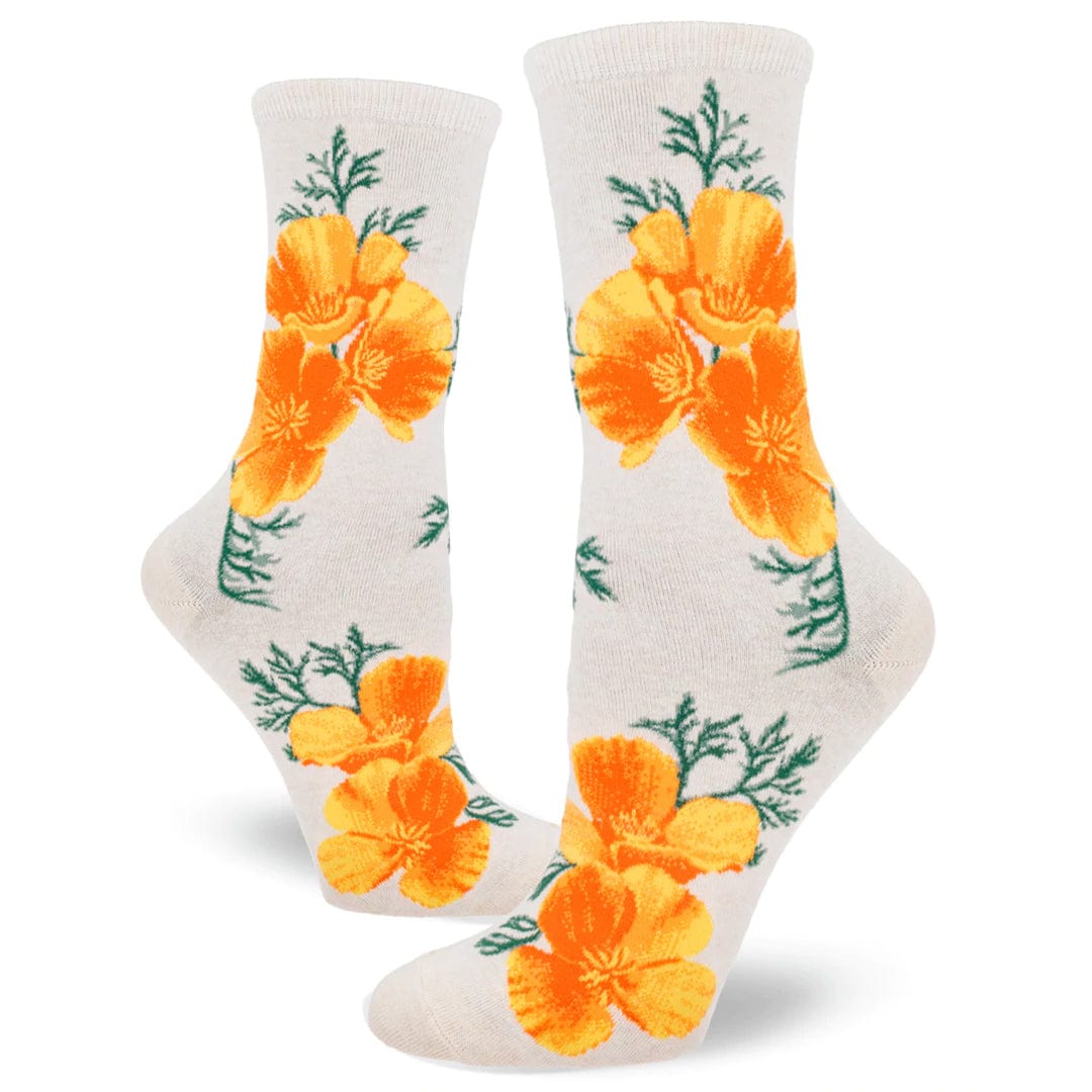 California Poppy Women’s Crew Socks